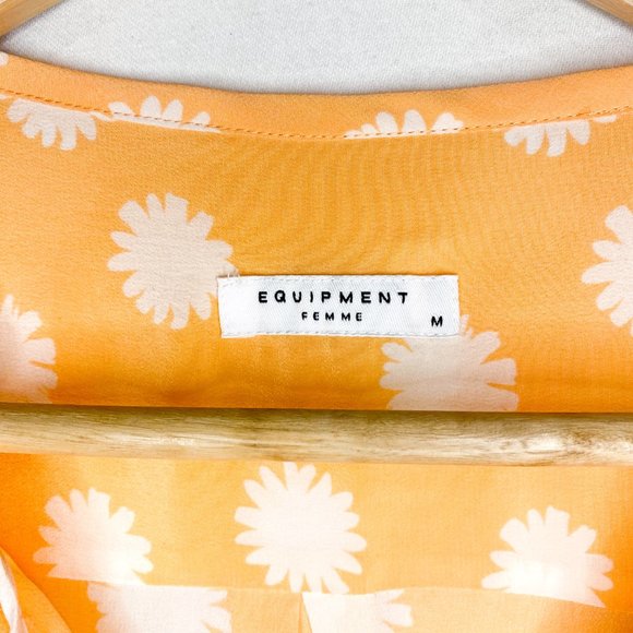 NWT Equipment Silk Blouse in Peach Floral Print - Picture 4 of 10